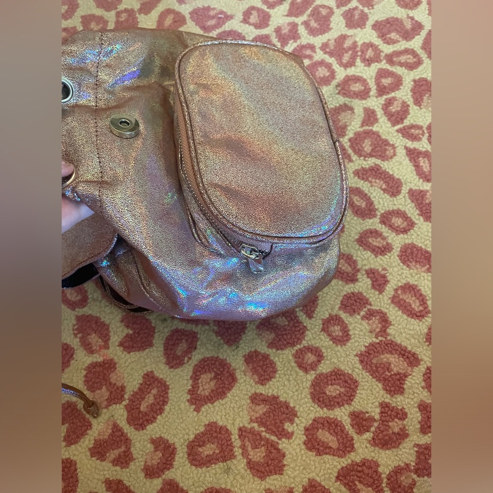 Sparkly pink mini backpack - Picture 2 of 4